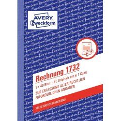 Avery 1732 formulaire et livre de comptabilité A6 40 pages