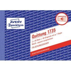 Avery 1735 formulaire et livre de comptabilité A6 40 pages