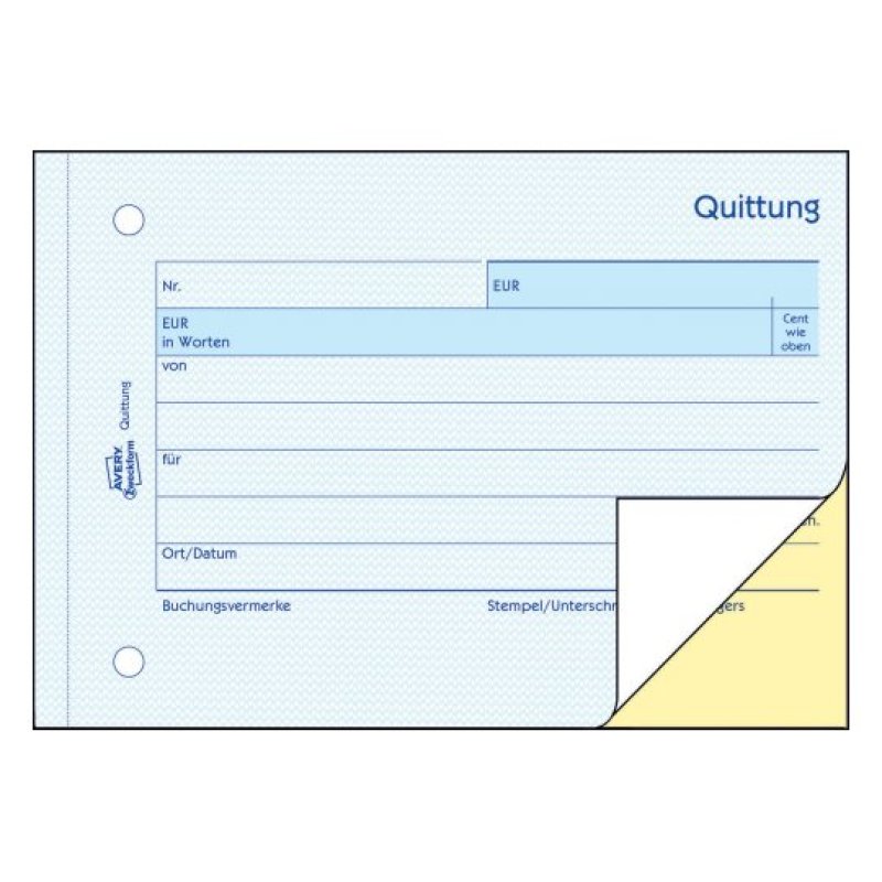 Avery 1742 accounting form/book A6 40 pages