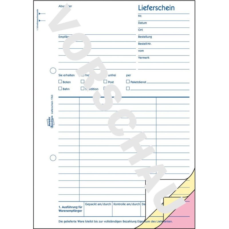 Avery 1763 accounting form/book A5 40 pages