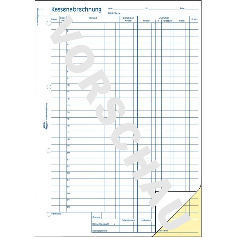 Avery 1768 formulaire et livre de comptabilité A4 40 pages