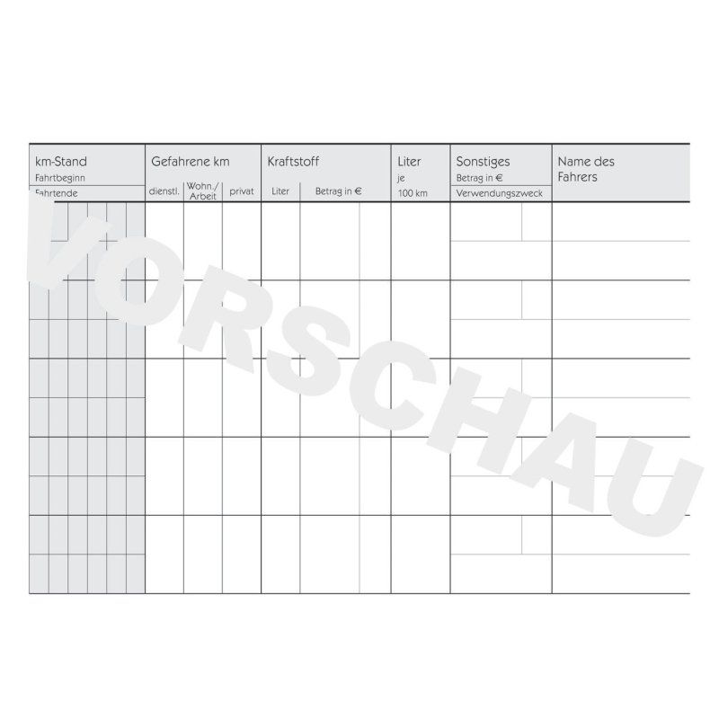 AVERY Zweckform Formularbuch "Hardcover" - Fahrtenbuch, A6