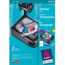 AVERY Zweckform Transparents pour rétroprojecteur A4, clair