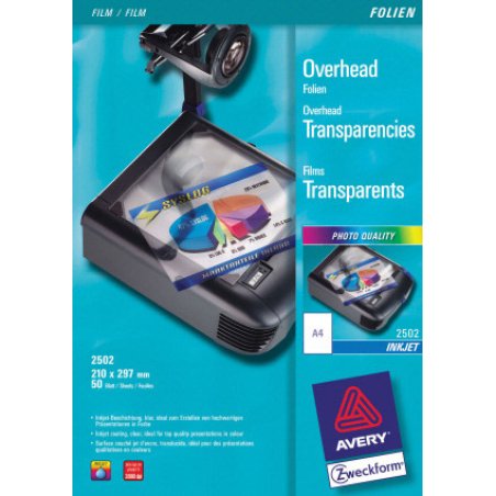 AVERY Zweckform Transparents pour rétroprojecteur A4, clair