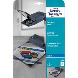 Avery Folie A4 Jet d'encre A4 (210×297 mm) Polyester Transparent 10 feuilles