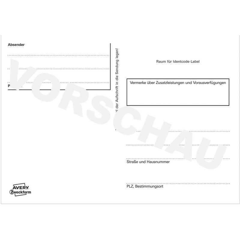 Avery 2826 self-adhesive label Rectangle White 10 pc(s)