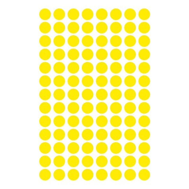 Avery 3013 autocollant décoratif Papier Jaune Permanent 416 pièce(s)