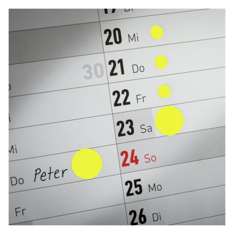 Avery 3013 autocollant décoratif Papier Jaune Permanent 416 pièce(s)