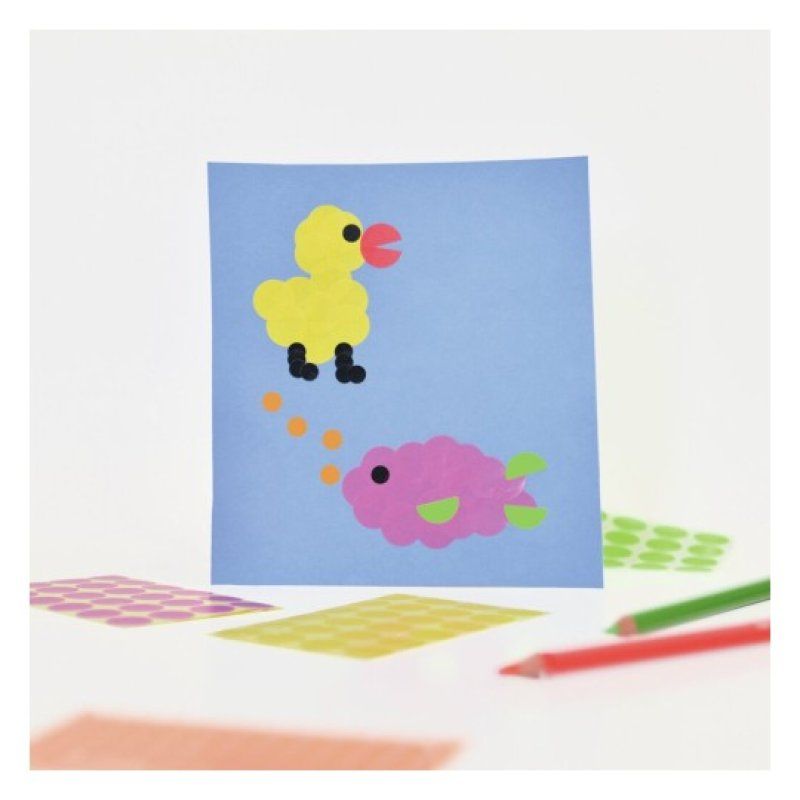 Avery 3013 autocollant décoratif Papier Jaune Permanent 416 pièce(s)