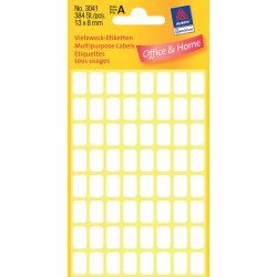 Avery Manual Labels, White, 13 x 8 mm