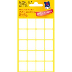 AVERY Zweckform Etiquette multi-usage, 22 x 18 mm, blanc
