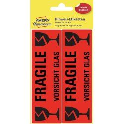 Avery 3050 self-adhesive label Rectangle Permanent Black, Red 10 pc(s)