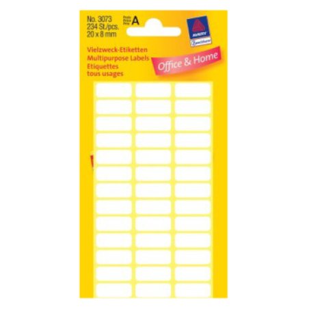 Avery 3073 self-adhesive label White 234 pc(s)