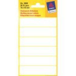 Avery Multipurpose Labels, White 76 x 19 self-adhesive label 36 pc(s)