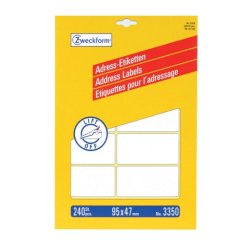 AVERY Zweckform Etiquette d'adresse, 95 x 47 mm, sur feuille