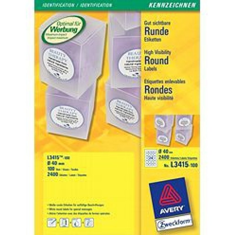 Avery L3415-100 printer label White
