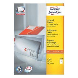 Avery General Usage Labels, White, 200 x 297 mm