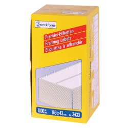 AVERY Zweckform Etiquette à affranchir, 163 x 43 mm, double