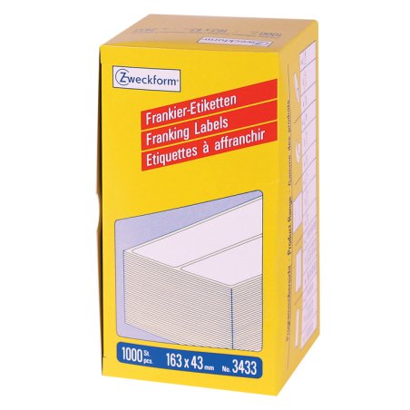 AVERY Zweckform Etiquette à affranchir, 163 x 43 mm, double