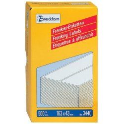 Avery Étiquette pour affranchissement, blanc, 163,0 x 43,0 mm, Adhésif permanent