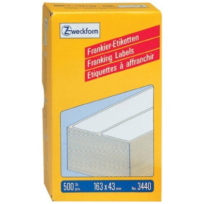 Avery Franking Labels, double, 163 x 43 mm
