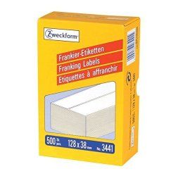 Avery Franking Labels, double, 128 x 38 mm