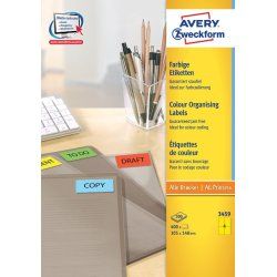 Avery Coloured Labels, Yellow, 105 x 148 mm