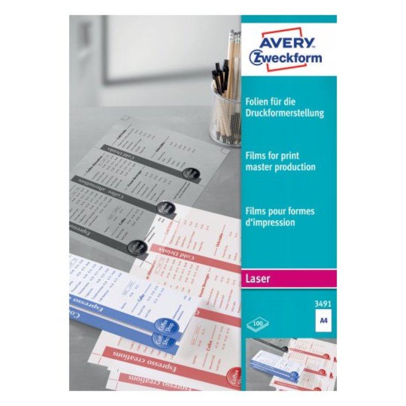 AVERY Zweckform Film pour formes d'impression, A4