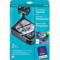 Avery 3566 printing film 20 sheets