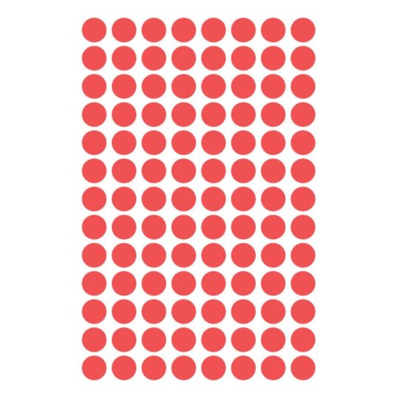 Avery 3589 self-adhesive label Circle Red 416 pc(s)