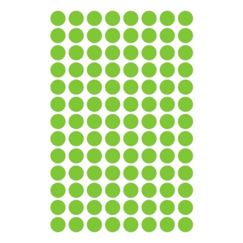 AVERY Zweckform Pastille de couleur, enlevable, 8 mm, vert