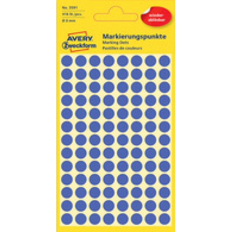 AVERY Zweckform Pastille de couleur, enlevable, 18 mm, rouge