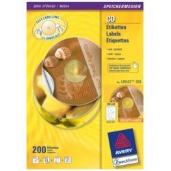 Avery L6043-100 printer label Transparent CD