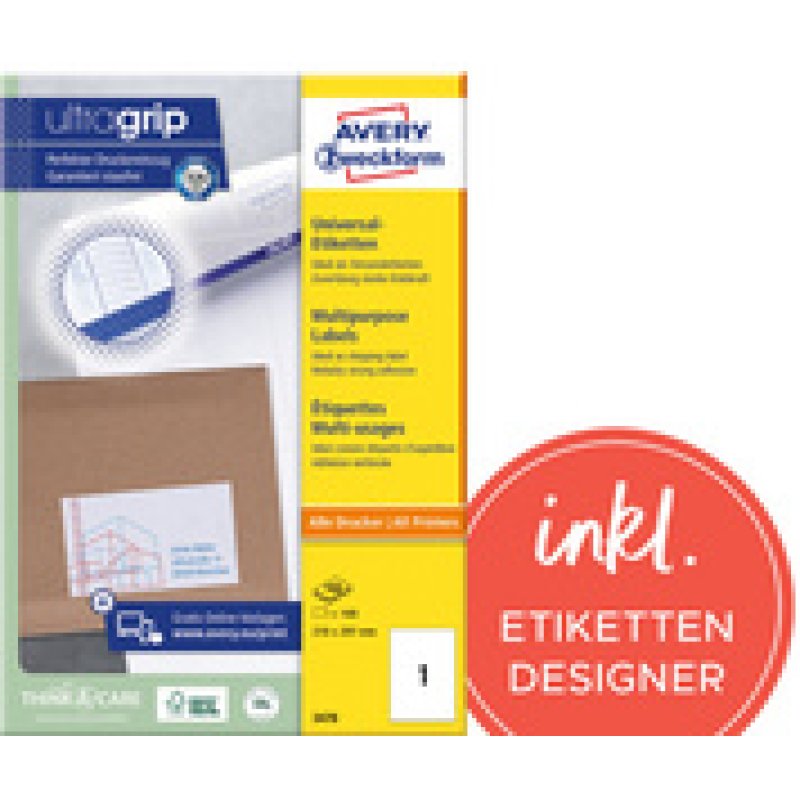 AVERY Zweckform Etiquette universelle, 48,5 x 25,4 mm, blanc