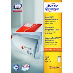 Avery 3660Z self-adhesive label Rectangle White 800 pc(s)
