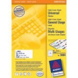 Avery Universal Labels, White 70x33,8mm self-adhesive label 2400 pc(s)