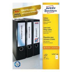 Avery L4761-100 self-adhesive label Rounded rectangle Permanent White 400 pc(s)