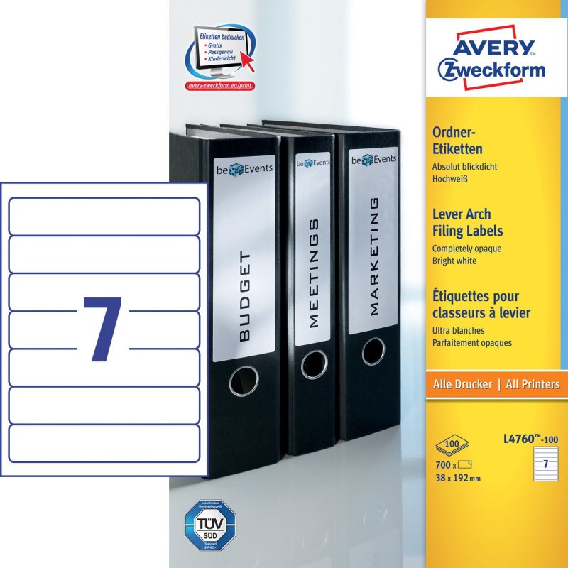 Avery Filing Labels, Wide