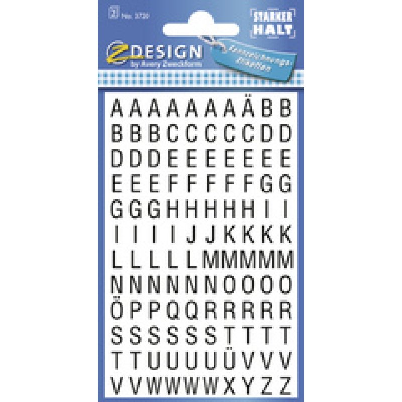 ZDesign HOME Stckers de lettres, lettres A-Z, noir