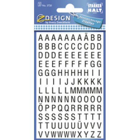 ZDesign HOME Stckers de lettres, lettres A-Z, noir