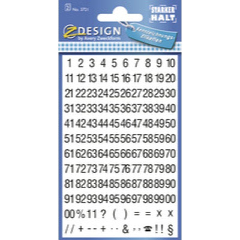 ZDesign HOME Stickers chiffres, chiffres 1 à 99 00, noir