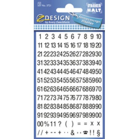 ZDesign HOME Stickers chiffres, chiffres 1 à 99 00, noir
