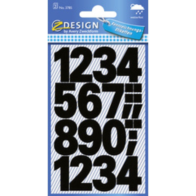 ZDesign HOME Stickers chiffres, chiffres 1 à 99 00, noir