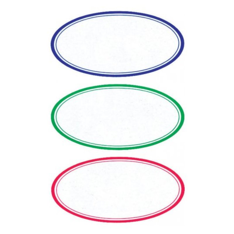 Avery 3742 étiquette auto-collante Ellipse Amovible Bleu, Vert, Rouge 12 pièce(s)