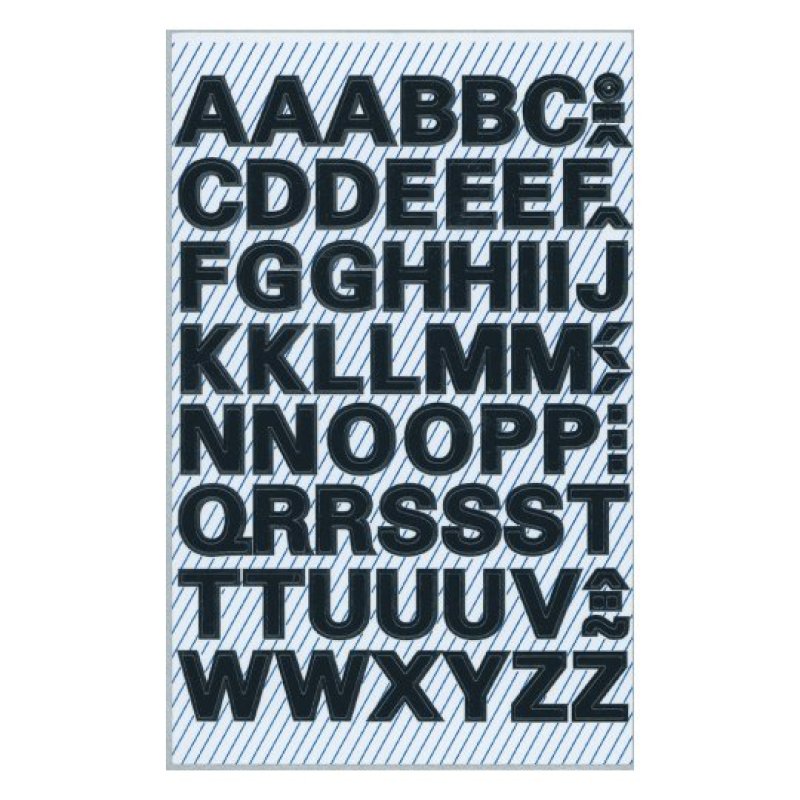 Z-Design HOME Stickers de lettres, lettres A-Z, noir