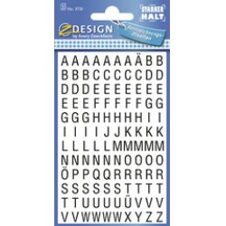 ZDesign HOME Stickers de lettres, lettres A-Z, noir