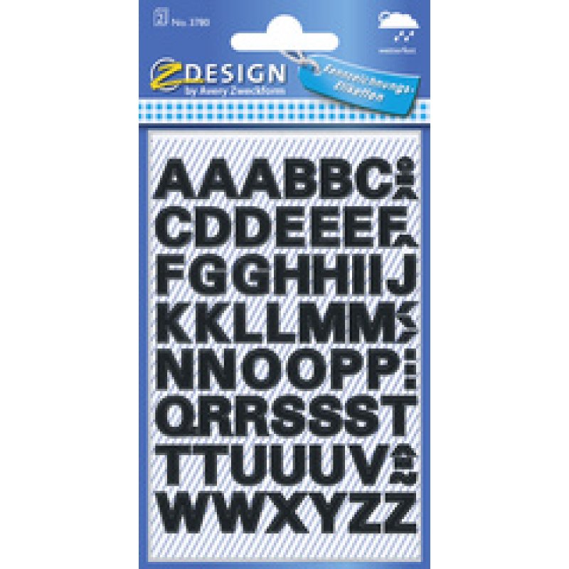 ZDesign HOME Stickers de lettres, lettres A-Z, noir