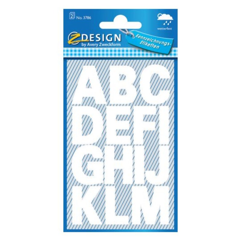 ZDesign HOME Sticker de lettres, lettres A-Z, blanc