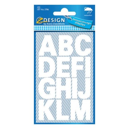 ZDesign HOME Sticker de lettres, lettres A-Z, blanc