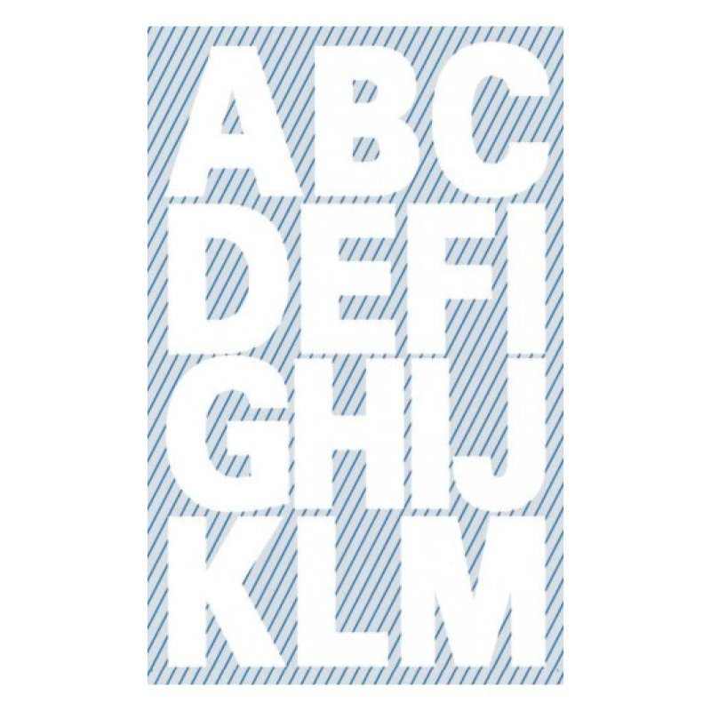 ZDesign HOME Sticker de lettres, lettres A-Z, blanc